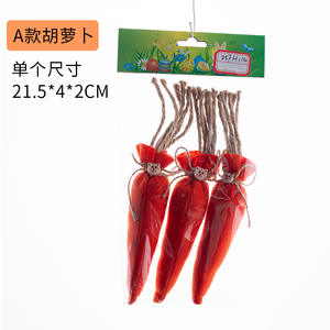 Adornos de Pared Hechos a Mano para Pascua, Estilo Rústico, con Zanahorias, Tela a Cuadros, Decoraciones Coloridas para Fiestas - Product Image 6