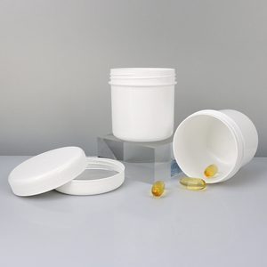 Opaque White PET <b>Plastic</b> Cream Jar Round Screw <b>Cap</b> Empty Container For Body Scrub Face Mask Cosmetic Packaging Wholesale - Product Image 6