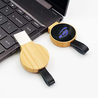 URXIM logo ukir LED, Flash Drive Usb kayu 8gb 16gb 32gb 64gb 128gb disesuaikan dengan kotak Thumb Drive