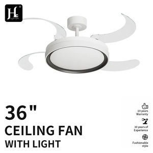 Ventilador de Techo Retráctil de 42 Pulgadas, Nuevo Diseño con Luz, Ventilador de Techo Inteligente Invisible con Control Remoto - Product Image 2