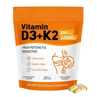 Compléments alimentaires de haute qualité en capsules molles de vitamine D3 + K2 pour la santé des os et l'augmentation de l'énergie pour les hommes et les femmes