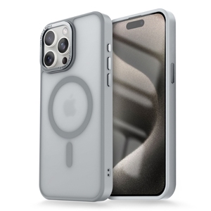 Ốp điện thoại trong suốt Leyi Matte dành cho <span class=keywords><strong>iPhone</strong></span> 16, hỗ trợ sạc không dây từ tính, chống sốc cho <span class=keywords><strong>iPhone</strong></span> 16, 15 Promax - Product Image 1