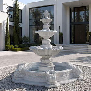 Fontaines à <span class=keywords><strong>eau</strong></span> extérieures en marbre de style romain européen personnalisées BLVE à 3 niveaux <span class=keywords><strong>pour</strong></span> projet de jardin de villa - Product Image 6