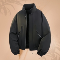 Veste d'hiver pour homme, coupe-vent, personnalisée, pour les sports de plein air, nouvelle tendance, légère, col montant, décontractée