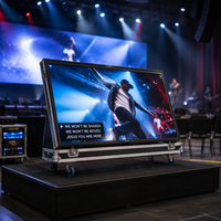 Moniteur de téléprompteur de scène Topflashstar pour affichage des paroles de chansons, écran de rappel pour musiciens de groupe, 32, 45, 55 pouces HD haute luminosité