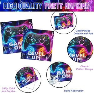 ชุดตกแต่งปาร์ตี้วิดีโอเกม Damai อุปกรณ์จัดปาร์ตี้เกม ประกอบด้วยจาน กระดาษเช็ดปาก แก้ว ช้อนส้อม สำหรับตกแต่งงานวันเกิดเกมเมอร์ - Product Image 3