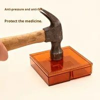 Boîte de rangement en plastique PS transparente/marron, moderne, opaque, durable, de haute qualité, pour pilules, ampoules, seringues, chariot d'urgence