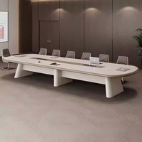 Table de conférence haute brillance - Ensemble de chaises de bureau modernes