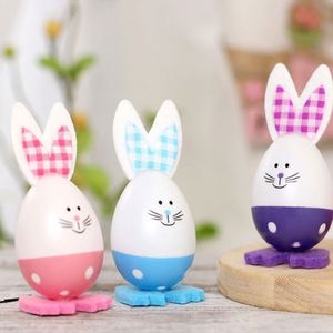 3pcs <b>Easter</b> Eggs Bunny Egg <b>Ornaments</b> Cute <b>Easter</b> Decoration Gift Decorative Rabbit Eggs for Dresser Bookshelf Desk Dining Table - Product Image 4