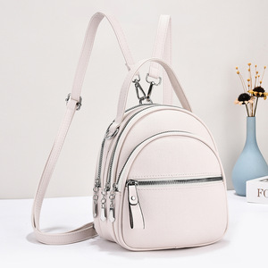 PU-Textured Multi-Functional Mini <b>Backpack</b> <b>Small</b> Rucksack Black Waterproof Girls Casual Women Little Day PackBackpacks Woman - Product Image 2