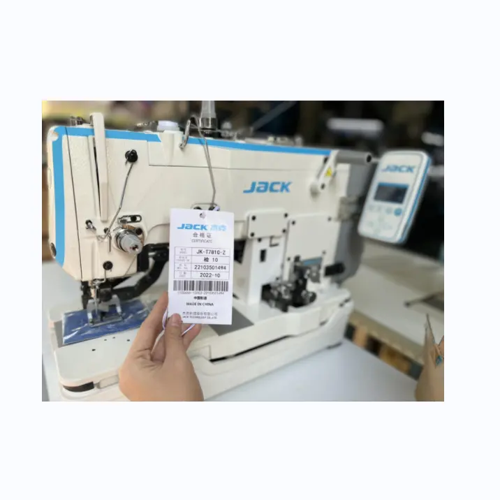 Jack JK-T781G-Z High Speed Integrated Power Saving Button Hole Machine for Woven Fabric with Auto Thread