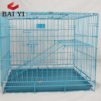 Cage à chat pliable moderne BAIYI à 3/4 étages avec bac à litière en plastique