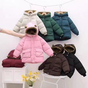 Veste d'hiver pour bébé garçon, écologique, respirante, imperméable, coupe-vent, avec capuche oreilles d'ours, manteau chaud - Product Image 1