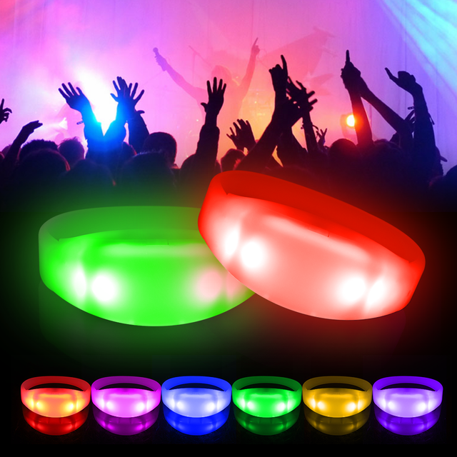 OEM Custom LED Lighted Wristband Remote Controlled RGB Bracelet DMX App Zone Control Wholesale for Party Concert Festival
