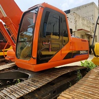 Excavadora de cadenas hidráulica usada Doosan DH220LC-7 de 22 toneladas con motor diésel y bomba - Precio económico, construcción confiable