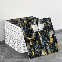 Autocollant mural en PVC imperméable de style moderne 30*60cm, effet marbre brillant, vinyle mousse 3D, décoration intérieure, papier peint autocollant à peler et coller