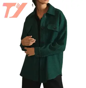 TUOYI moda donna con tasche Tweed giacca oversize cappotto Vintage manica lunga sfilacciata trim capispalla femminile top Chic