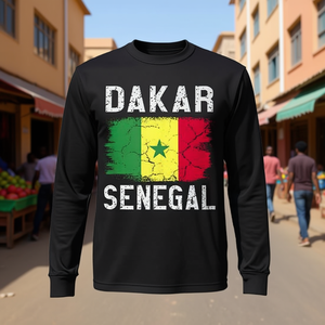 Camiseta Promocional Personalizada con el Logotipo de Dakar Senegal de Manga Larga - Product Image 3