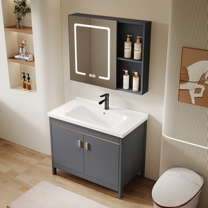 Nouvelle combinaison intelligente de meuble de salle de bain et de lavabo, lavabo intégré en céramique pour balcon - Product Image 2