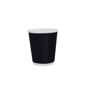 Gobelet en papier ondulé de 236 ml (8 oz) avec couvercle, qualité alimentaire, fournisseur fiable, livraison rapide - Product Image 2
