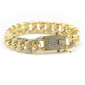 <span class=keywords><strong>Bracelet</strong></span> chaîne cubaine en <span class=keywords><strong>diamant</strong></span> glacé Hip Hop <span class=keywords><strong>pas</strong></span> <span class=keywords><strong>cher</strong></span> de 12 mm de large, bijoux pour hommes - Product Image 1