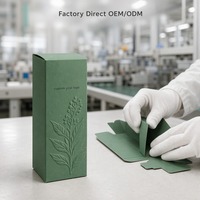 Boîte cadeau rigide à motif botanique, impression personnalisée pour les soins de la peau, les cosmétiques, l'aromathérapie, boîte pliante à rabat, emballage de luxe