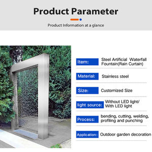 <span class=keywords><strong>Fontaine</strong></span> murale en acier inoxydable <span class=keywords><strong>pour</strong></span> piscine personnalisée, cascade, sculptures de jardin en métal - Product Image 5