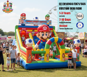 Château gonflable combiné avec toboggan <span class=keywords><strong>Mario</strong></span>, châteaux gonflables avec toboggan, maison de rebond <span class=keywords><strong>Mario</strong></span>, aire de jeux gonflable en plein air pour enfants - Product Image 1
