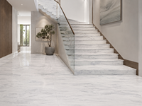 Dalles de marbre blanc royal pour comptoirs de cuisine, revêtements de sol d'hôtel, marches d'escalier, façades de bar, revêtements muraux et carreaux découpés sur mesure