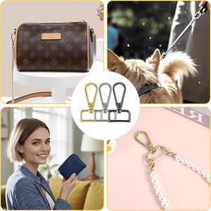 Anillas en D metálicas giratorias, cierres de mosquetón, ganchos para bolsos, herrajes para fabricación de bolsos, ganchos giratorios de cierre rápido, herrajes para correas, clips de cierre a presión - Product Image 6