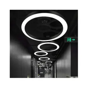 Oturma yemek daire halkaları için Modern kolye ışıkları LED tavan lambası fikstür yuvarlak avize