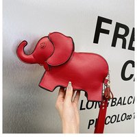 Sac à dos mini en PU original et tendance, nouveau modèle éléphant, style dessin animé, à bandoulière unique, fermeture éclair, forme unique pour filles, en polyester