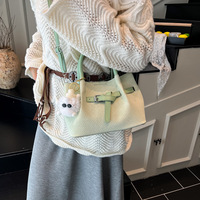 Sac fourre-tout en PU pour femme, style coréen, tendance printemps-été, avec fermoir magnétique, résistant aux plis, en polyester