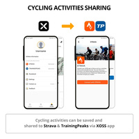 Ensemble sportif XOSS, ordinateur de vélo sans fil GPS avec capteur de fréquence cardiaque, moniteur étanche IPX6/IPX7, écran 2,2 pouces