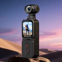 Cámara Deportiva 5K Ultra HD con Control Remoto Wifi, Cámara de Bolsillo 5K con Mini Cámaras Giratorias de 270 Grados para Fotografía