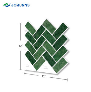 Tuiles murales en vinyle à chevrons JORUNNS, vertes, autocollantes, à <span class=keywords><strong>coller</strong></span> <span class=keywords><strong>sur</strong></span> les crédences de cuisine et de salle de bain - Product Image 2