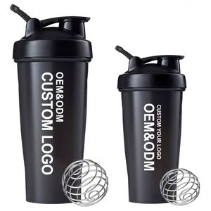แก้วเชคโปรตีนแบบกำหนดเอง OEM&ODM ขนาด 400 มล. 600 มล. 800 มล. ขวดเชคสำหรับออกกำลังกาย ขวดน้ำพลาสติกสำหรับเล่นกีฬา พร้อมโลโก้ - Product Image 1