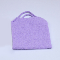 Serviette de bain longue de style coréen en nylon avec élastique extensible pour le frottement