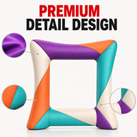 Cadre photo gonflable personnalisé en blocs, cadre selfie coloré à assembler, accessoire de décoration pour cabine photo pour fêtes, festivals de musique, centres commerciaux et événements