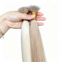 Extensions de cheveux humains vierges prêtes à l'emploi en gros, pointes Nano, Super Double Drawn, teintes, Micro-Link, 100g/paquet, Perruques et Bundles