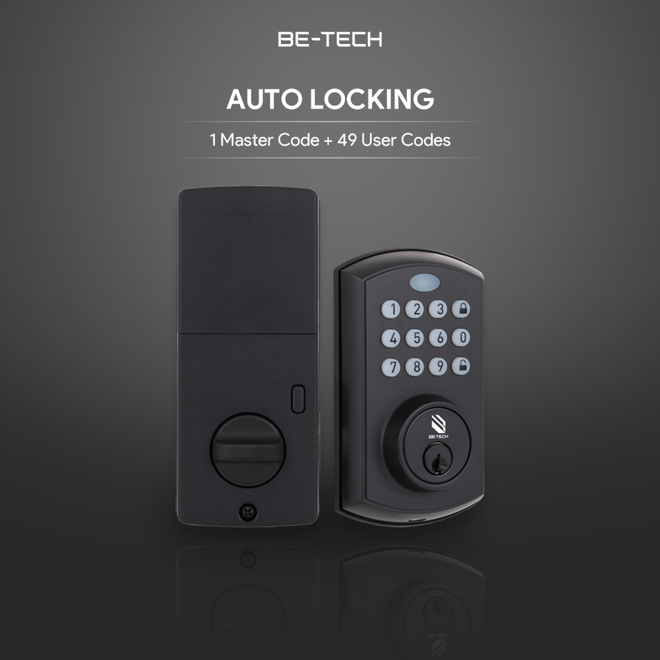 High-quality Smart Door Lock Automatic Locking Black Durable Waterproof ...