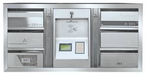 공장 사용자 정의 야외 방수 스테인레스 스틸 우편함 클러스터 패키지 30 문 우체통 안전 잠금 판금 제조 - Product Image 6