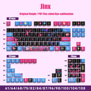 Teclas Personalizadas Ghost Gengar Jinx Reze Cherry, Perfil PBT para Teclado Mecánico MX, Teclas Retroiluminadas - Product Image 4