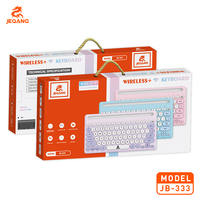 Clavier Jeqang arabe et anglais pour BT et prise en charge de la charge sans fil avec emplacement pour carte pour plusieurs appareils Clavier d'ordinateur portable