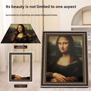 Nouveau Lit et Nid <span class=keywords><strong>pour</strong></span> Chat 4D Effet Peinture à l'Huile 2026 avec Design Mona Lisa, Cadre Photo Ondulé Anti-Rayures - Product Image 5