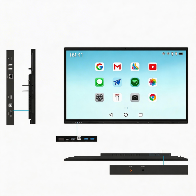 65 Inch Android Interactive Whiteboard Touch Screen Display for Office and Education
