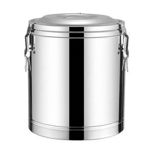 Stainless Steel Insulated Beverage Tub 20L Double Spout Keep Warm Cold Commercial Use For Tea Soup Milk - Product Image 2
