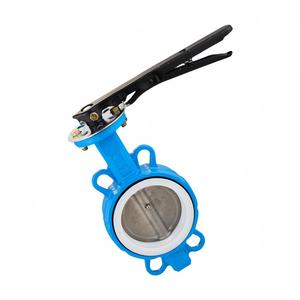 2-इंच नक्टाइल आयरन 304 स्टेनलेस स्टील फ्लोप्लास्टिक प्लेट मैनुअल वाफर पानी के लिए तितली वाल्व - Product Image 3