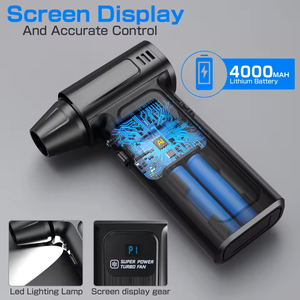 4000mAh Haute Pression <span class=keywords><strong>Air</strong></span> Duster Puissant Électrique Mini Turbo Ventilateur <span class=keywords><strong>Air</strong></span> Souffleur Compressé <span class=keywords><strong>Air</strong></span> Duster pour PC De Bureau Cleaner - Product Image 3