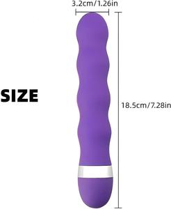 <span class=keywords><strong>Vibrator</strong></span> Peluru Silikon Ungu Mawar 18,5cm 10 Mode Getaran 100% Tahan Air untuk Stimulasi G-spot Klitoris Wanita - Product Image 2